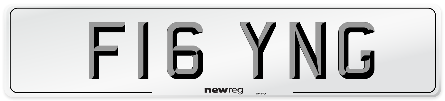 F16 YNG Number Plate from New Reg